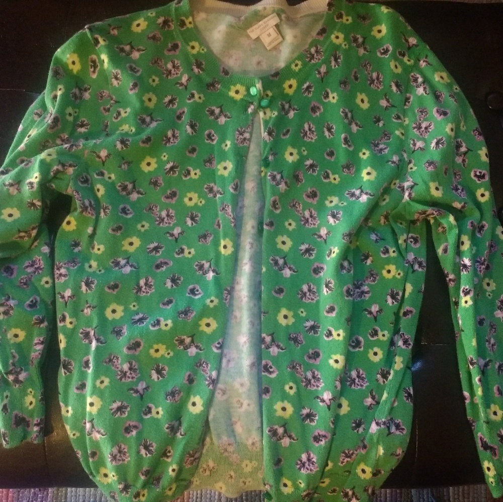 Flower pattern cardigan